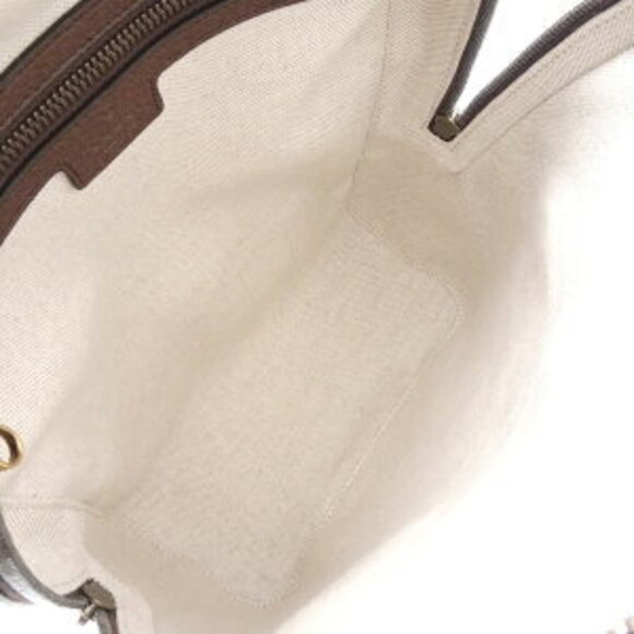 Gucci GG Backpack Ophidia Leather Supreme Canvas Beige Ebony - Picture 9 of 10